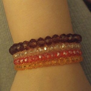Glass bead bracelets